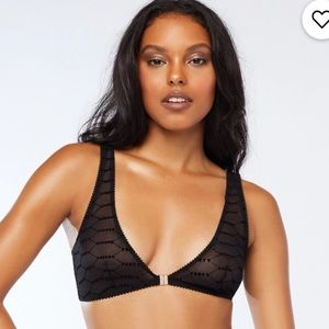 savage x fenty flocked logo bralette